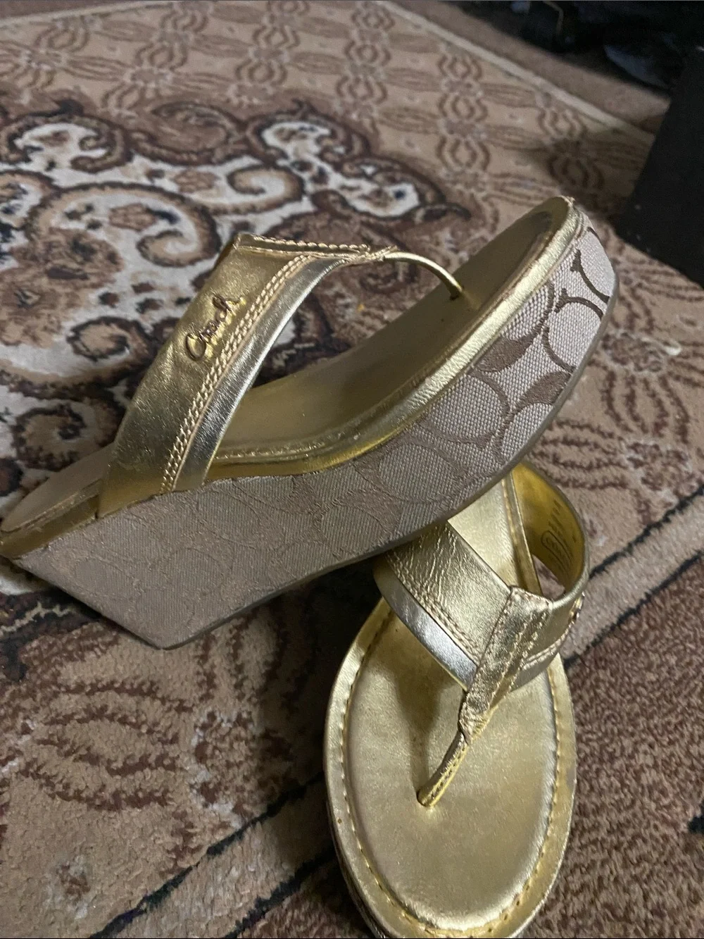 Coach shiny metallic